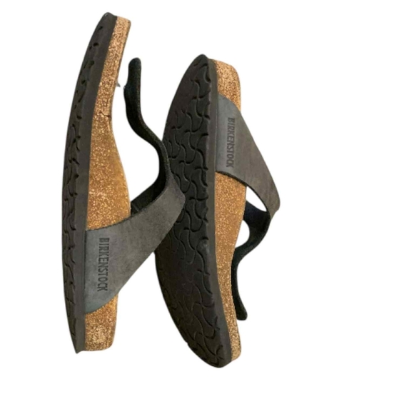 ​BIRKENSTOCK Gizeh Thong Sandals Women's EU 38 US 7/7.5 Black Oiled Leather Cork - Picture 8 of 8